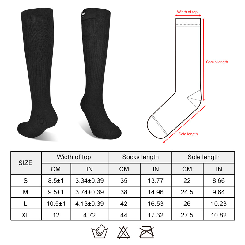 Washable, Battery Heated Socks