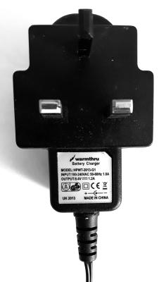 Warmthru 7.4V Two Jack Charger: UK, EU, or USA