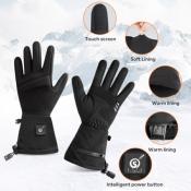 Ski Gloves: Battery Heated Waterproof & Windproof 